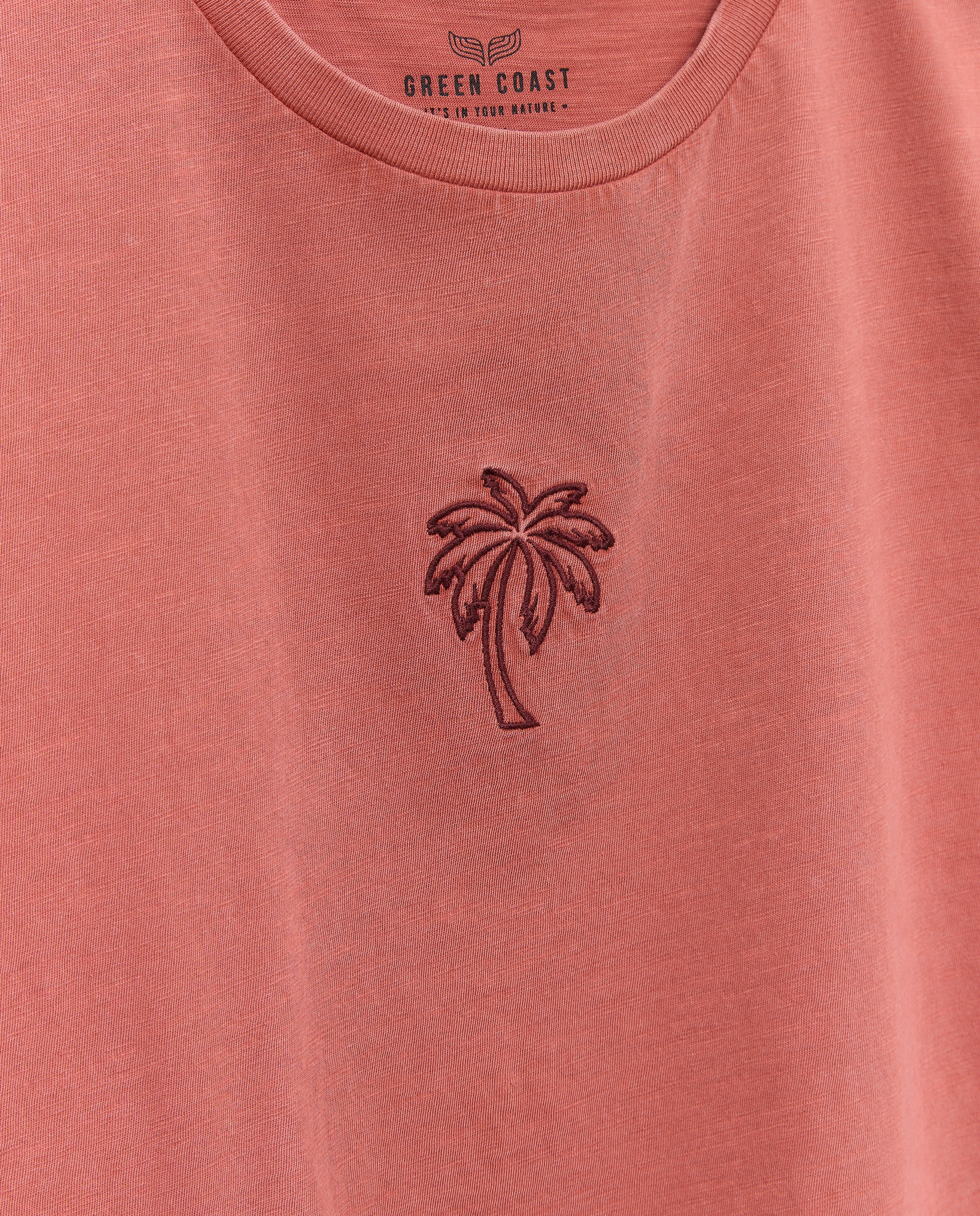 T-shirt sem Mangas com Bordado 770 Terracota-5