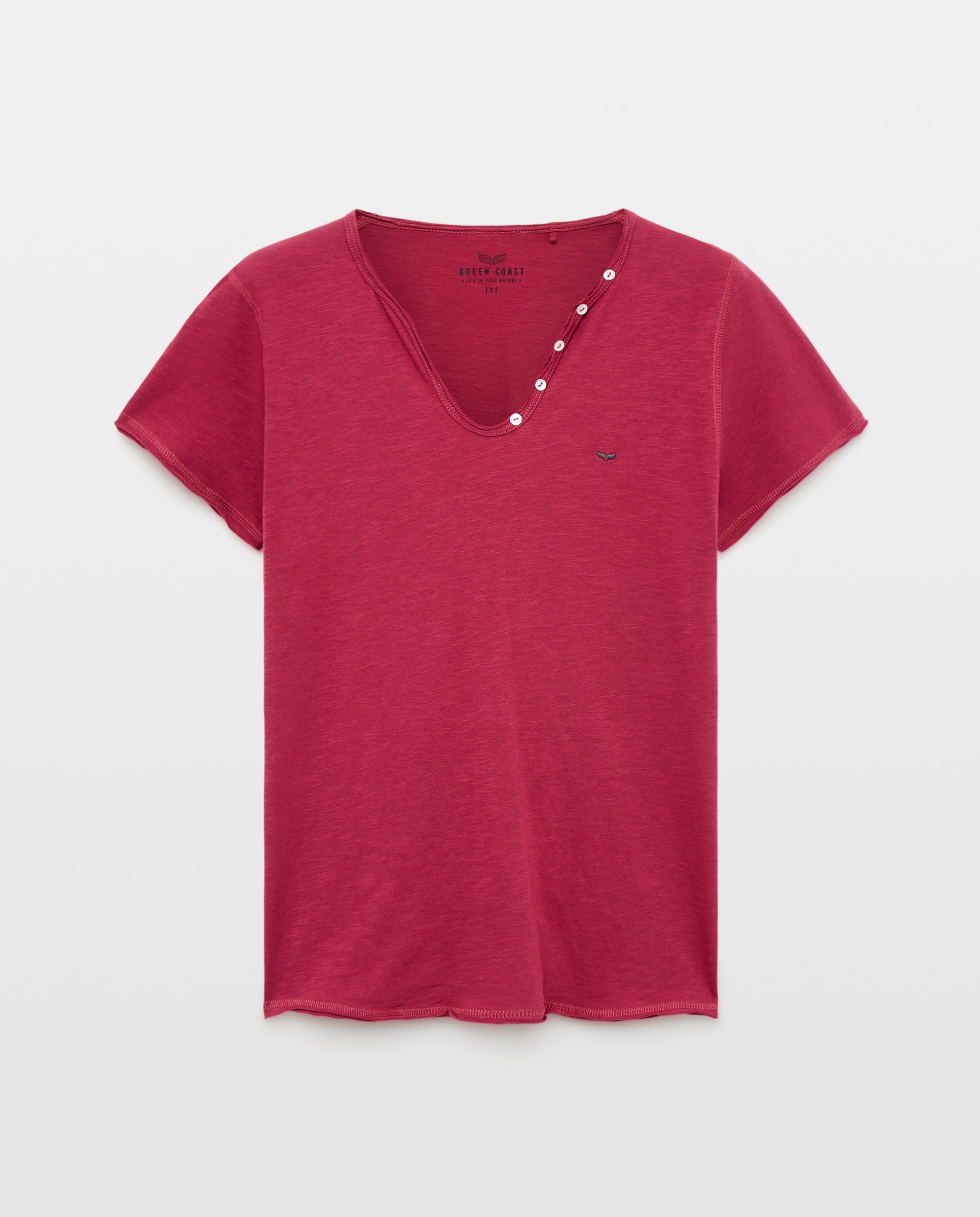 Imagen 1 de Camiseta de mujer algodón escote botones - Green Coast - 200 Rosa 200 Rosa
