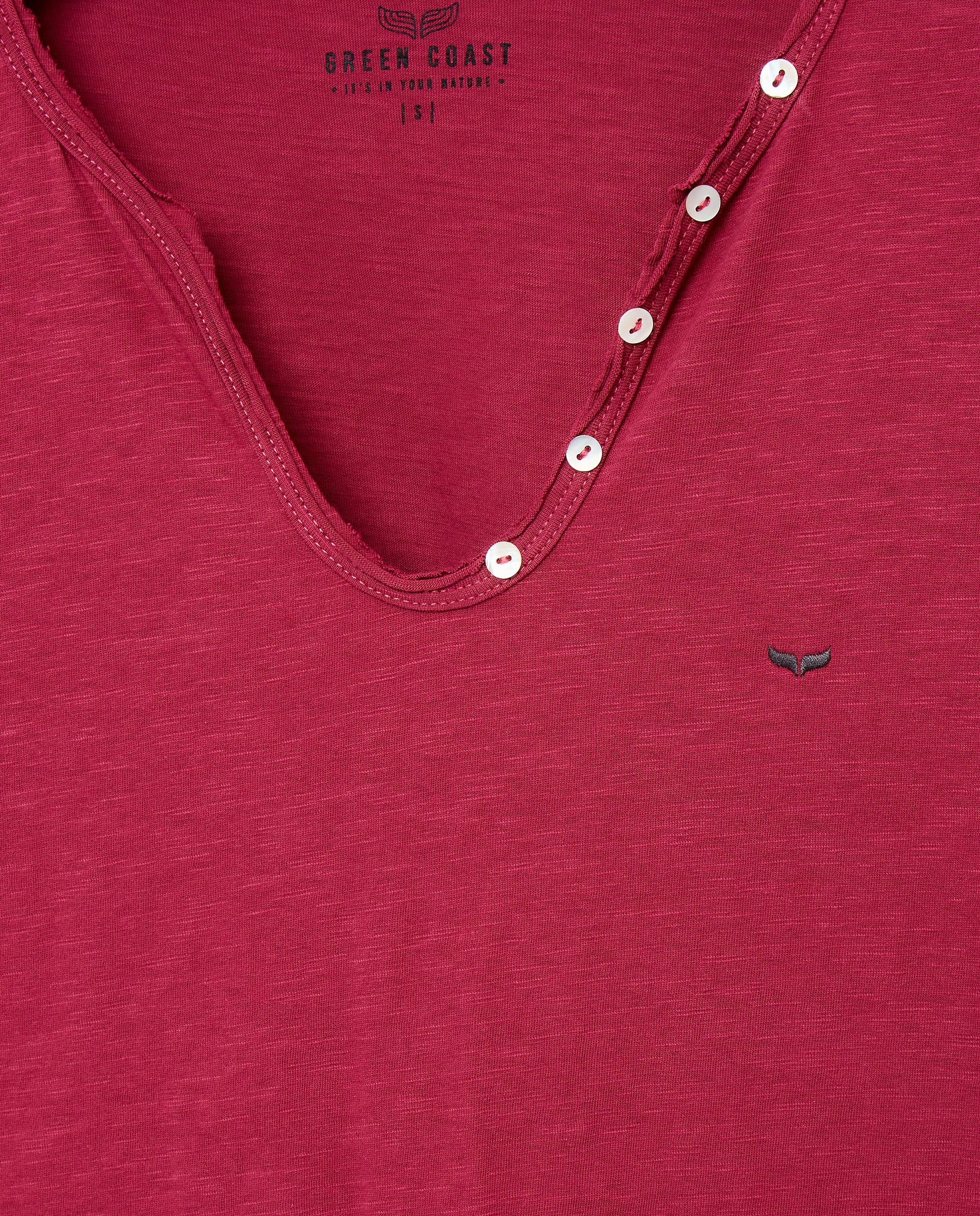 Imagen 2 de Camiseta de mujer algodón escote botones - Green Coast - 200 Rosa 200 Rosa