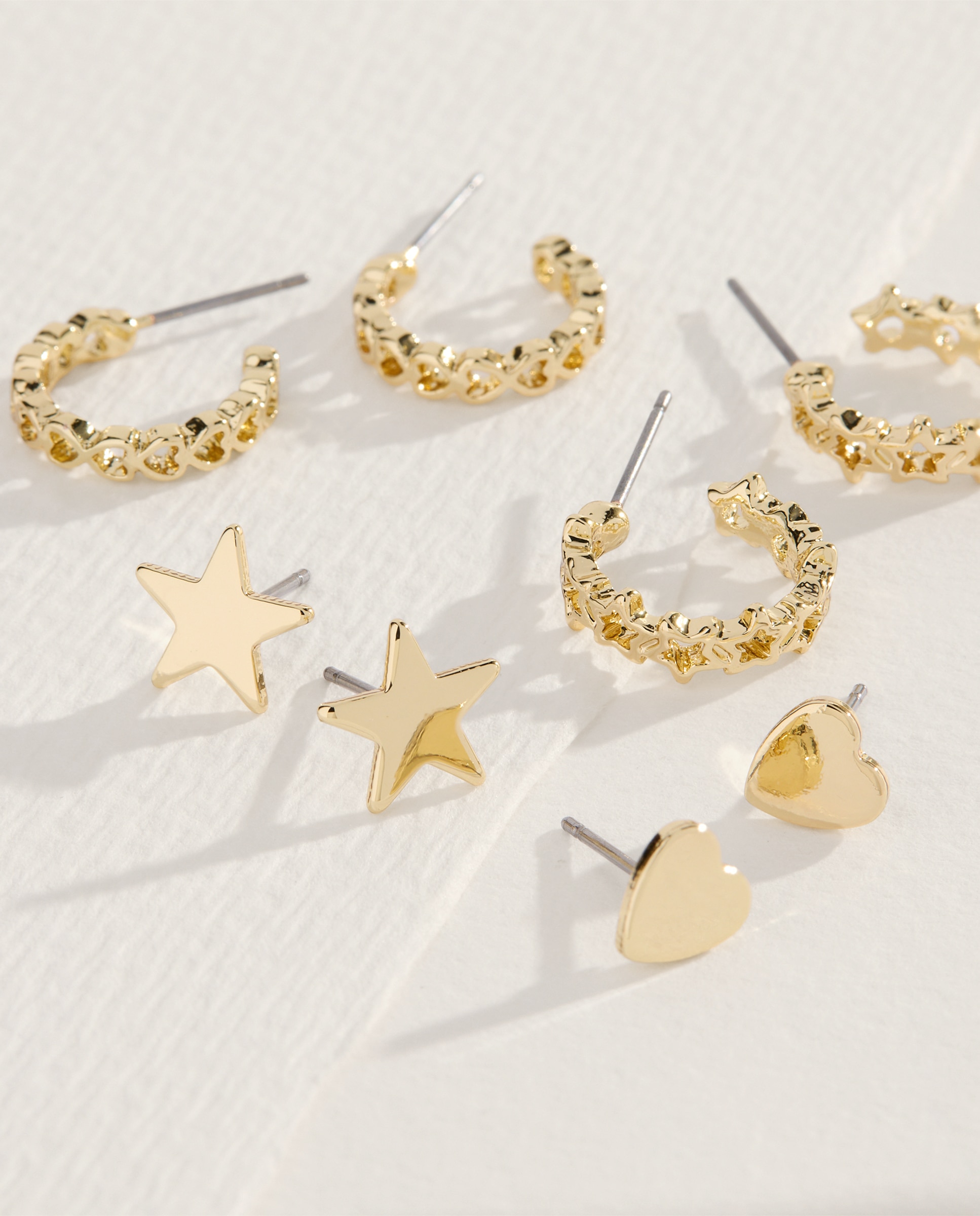 Pack de Brincos com Estrelas 390 Ouro-2