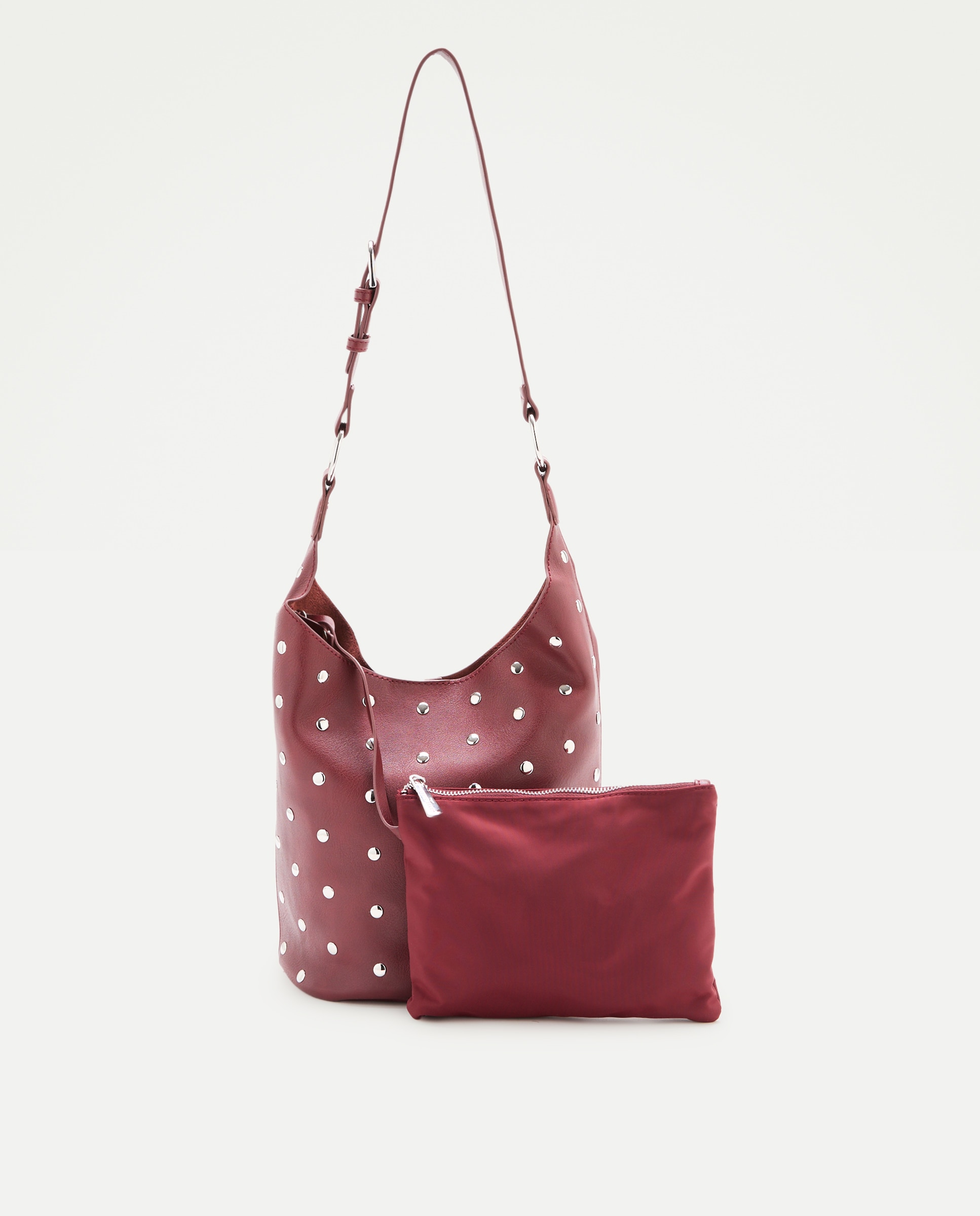 Mala de Ombro Bucket Bordeaux-3