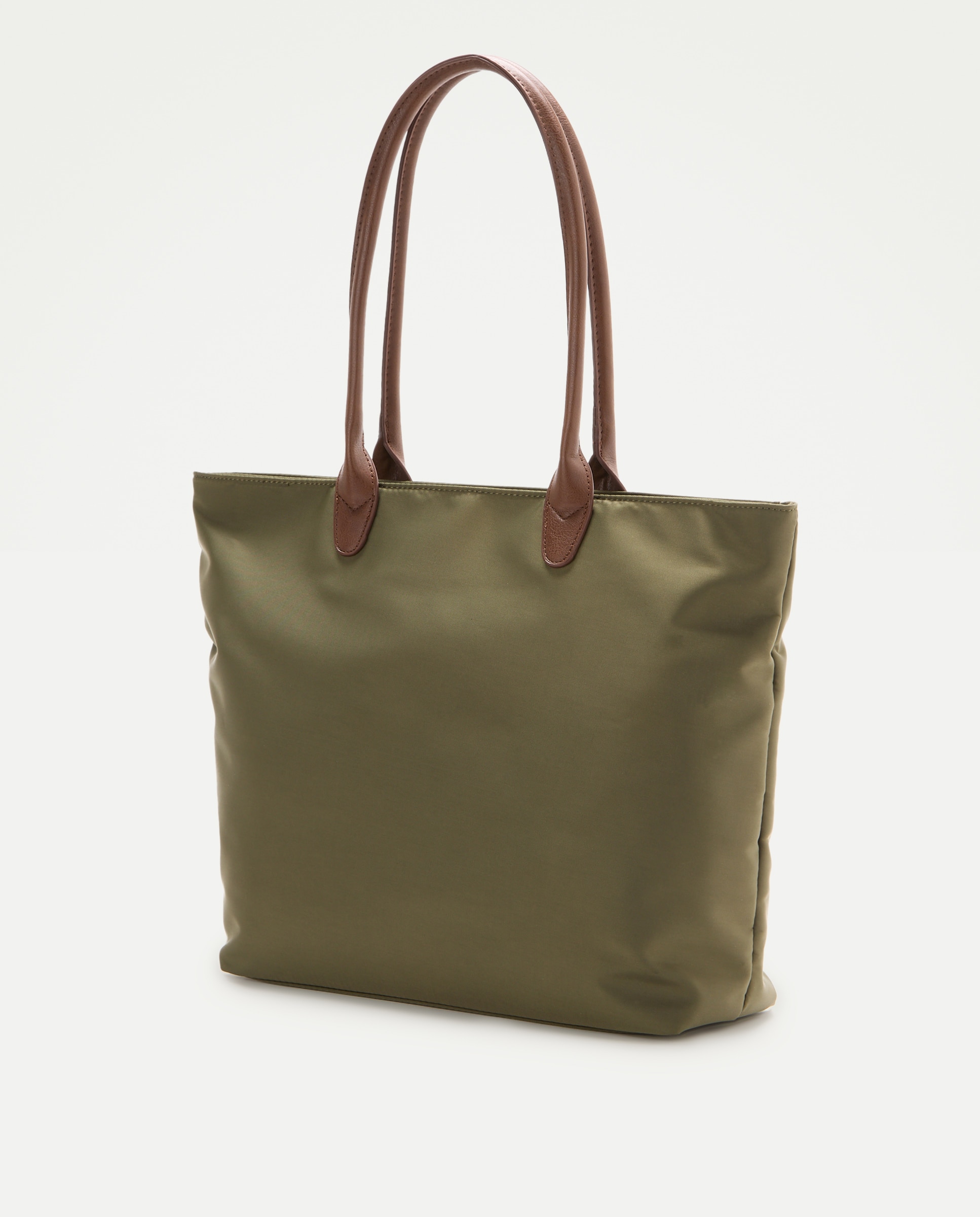 Mala Shopper de Nylon Verde-2