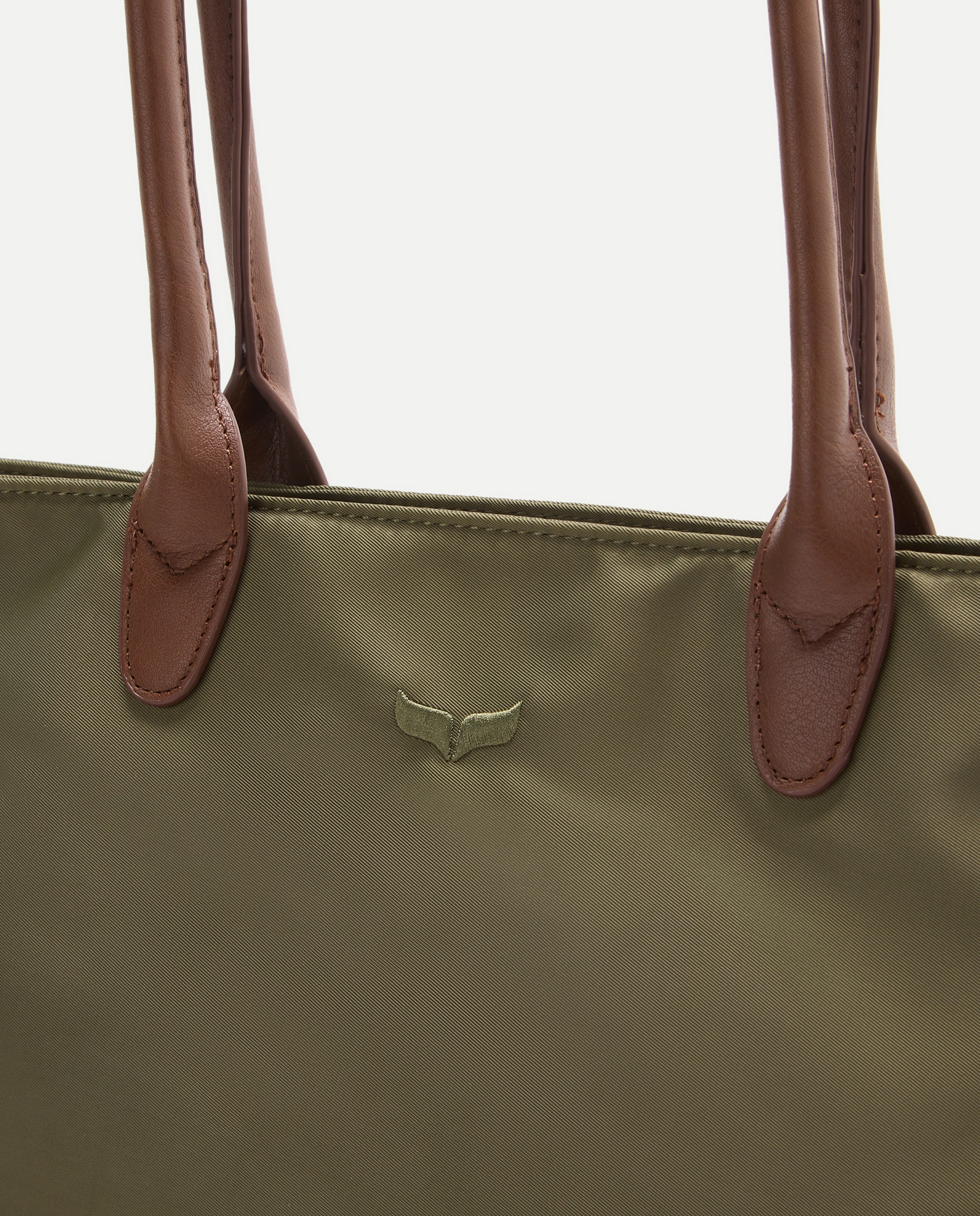 Mala Shopper de Nylon Verde-4