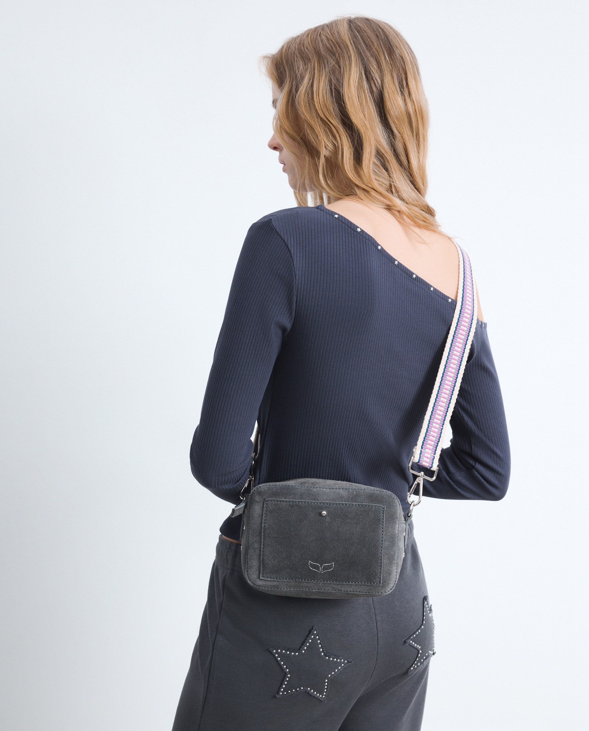 Baguette mujer tachas - Green Coast - 820 Gris medio 820 Gris medio-6