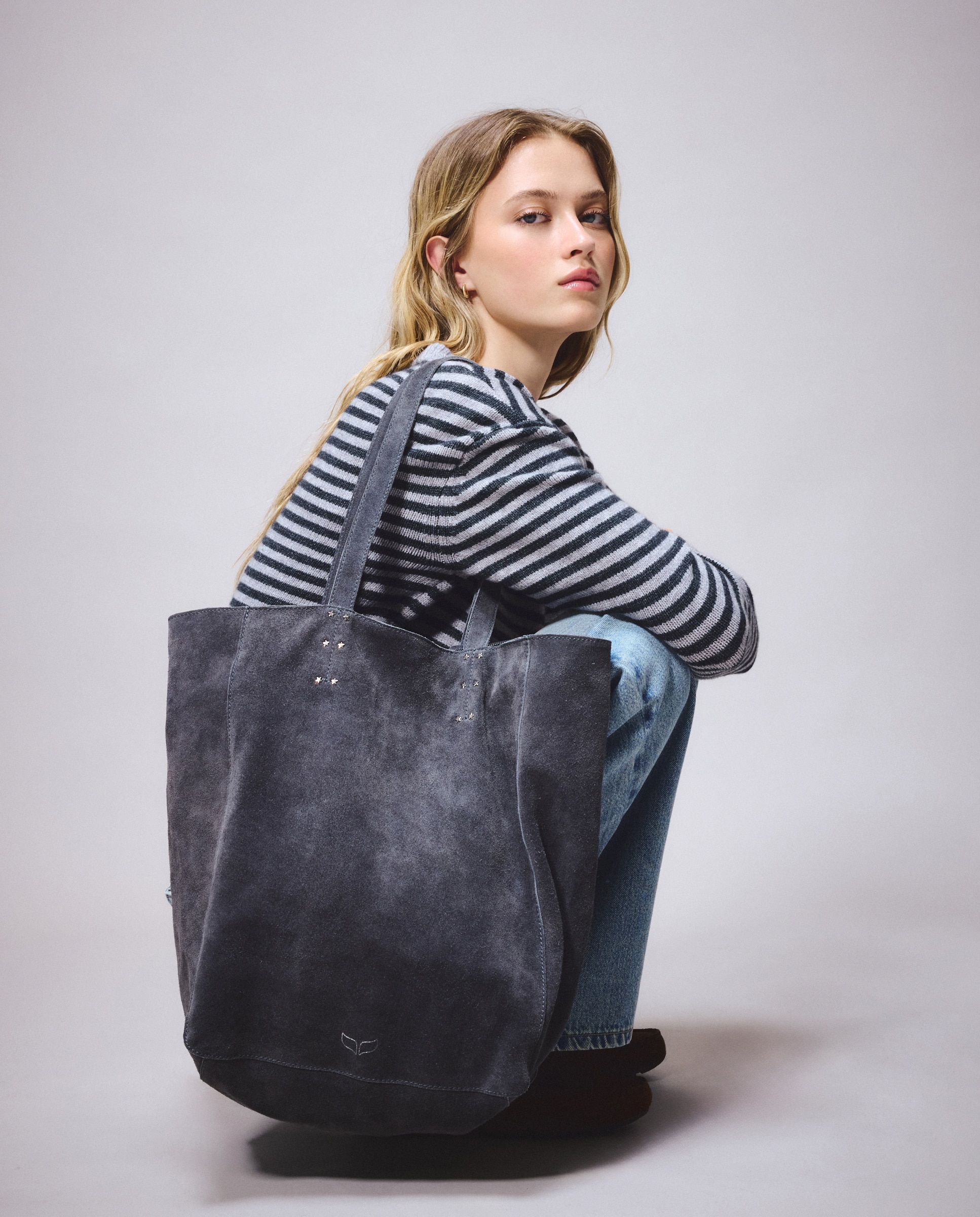 Shopper piel - Green Coast - 820 Gris medio 820 Gris medio-5