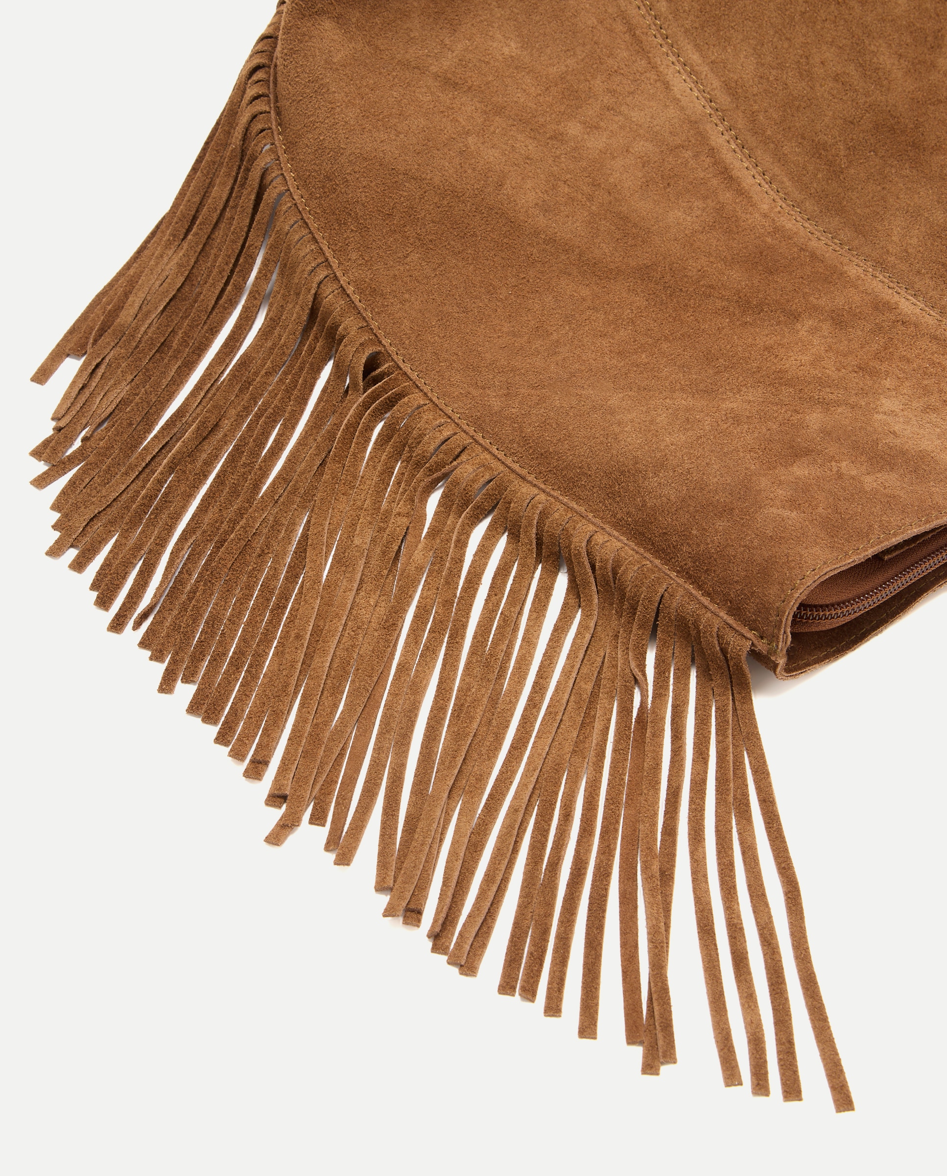 Mala Shopper com Franjas Castanho-4