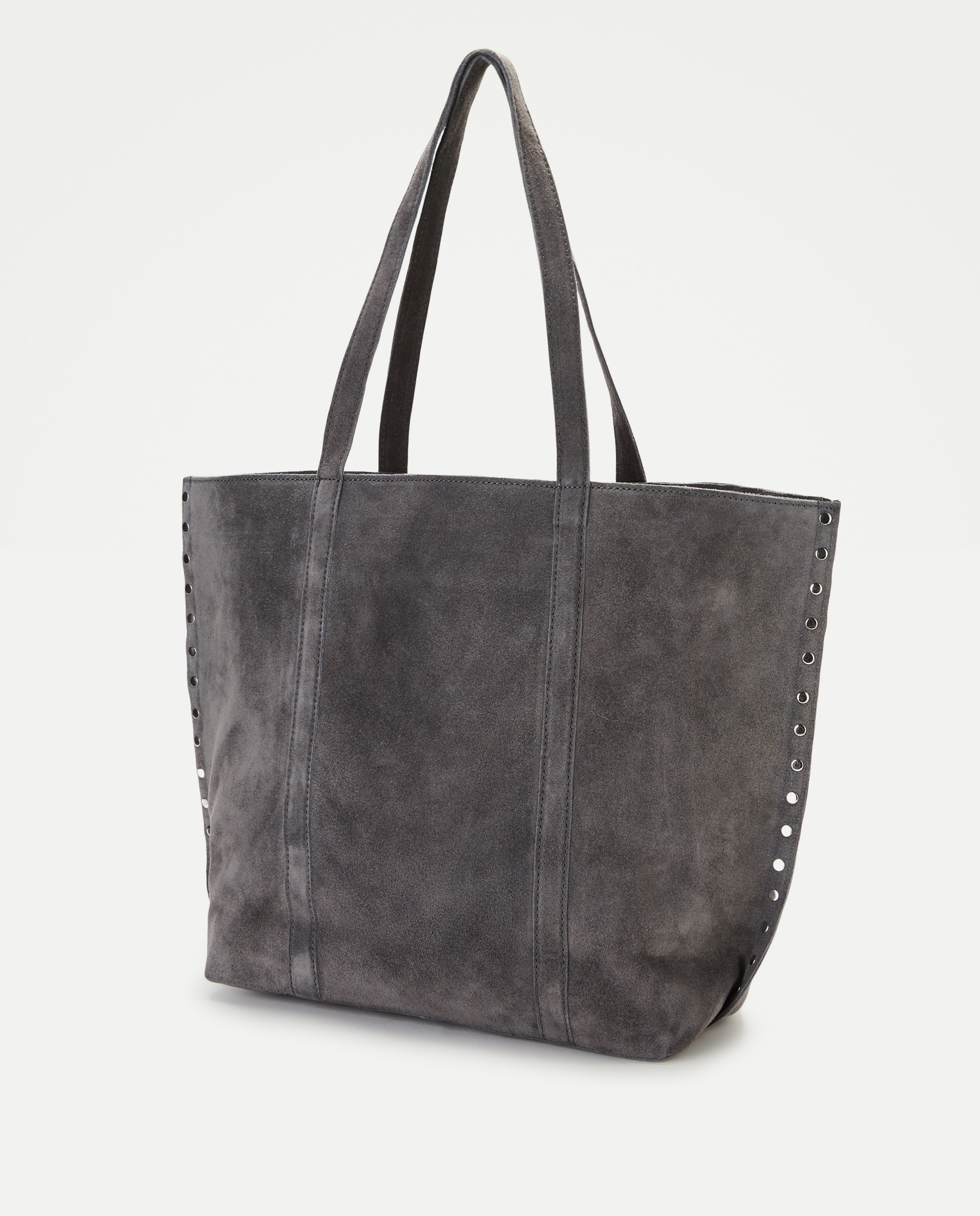 Mala Shopper com Tachas 820 Cinzento Médio-2