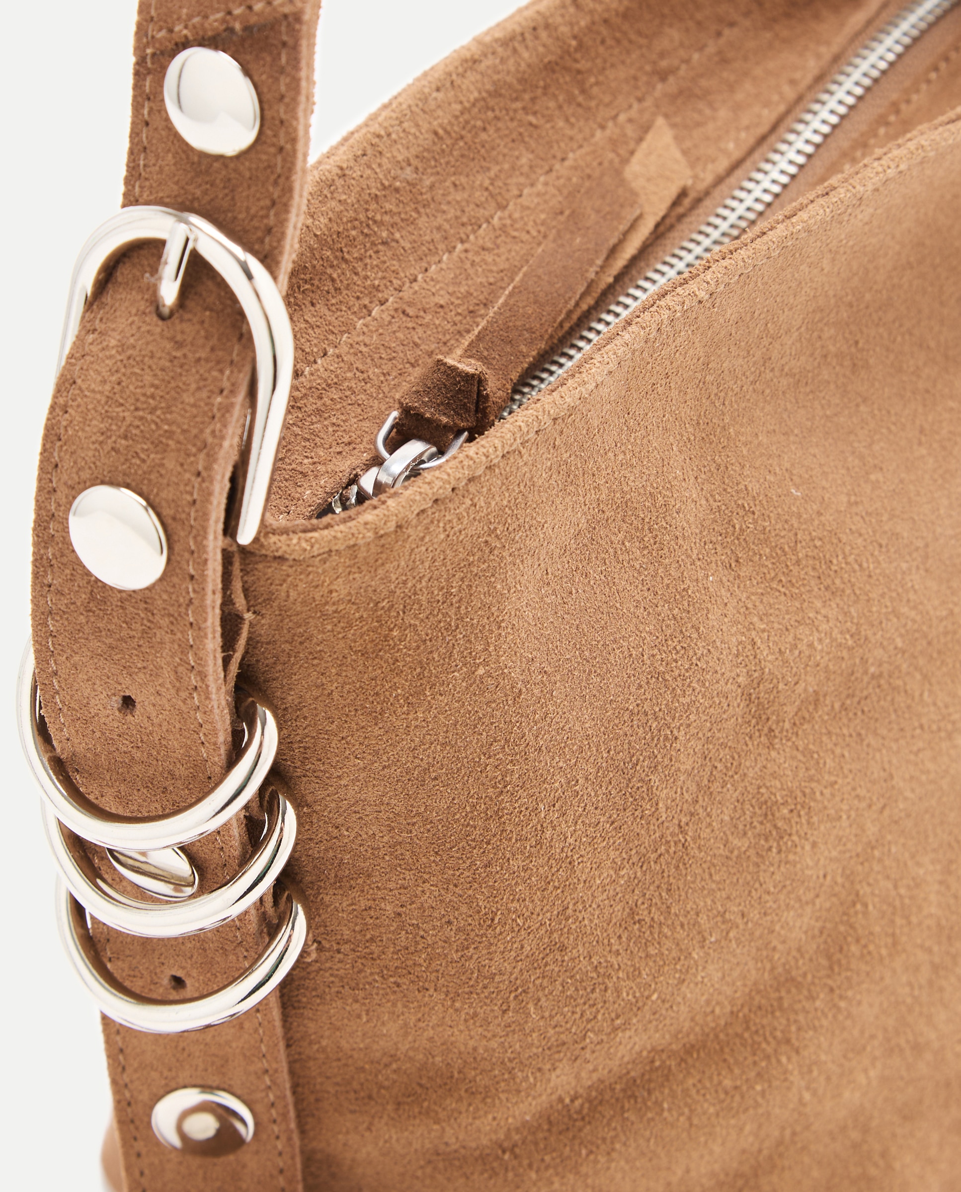 Mala tipo Bolsa com Tachas Castanho-4