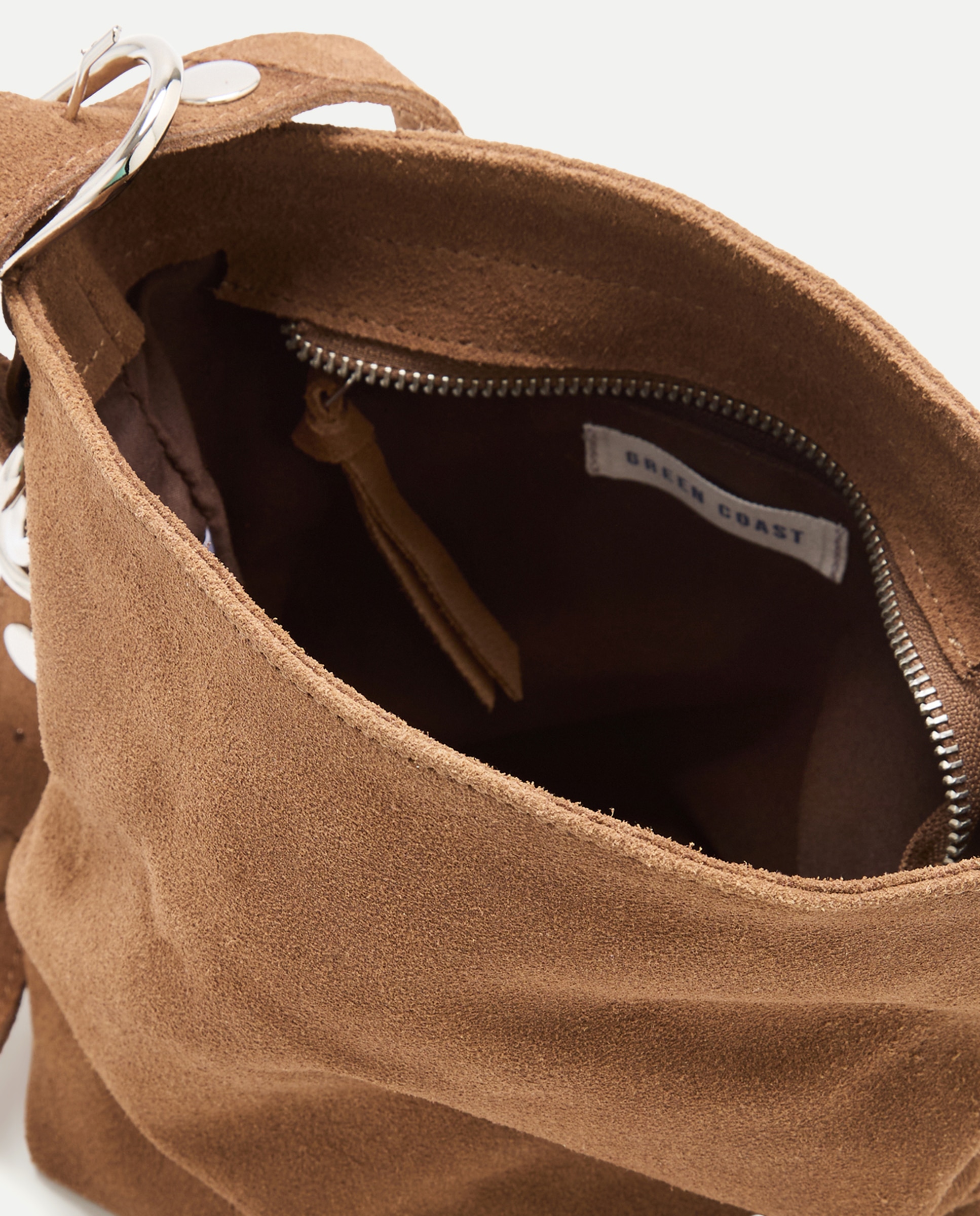Mala tipo Bolsa com Tachas Castanho-5