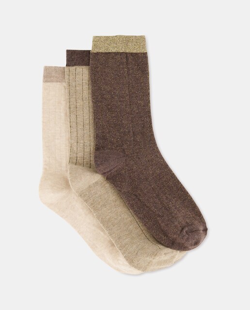 Imagem 0 de Pack de Três Pares de Meias com Estampados