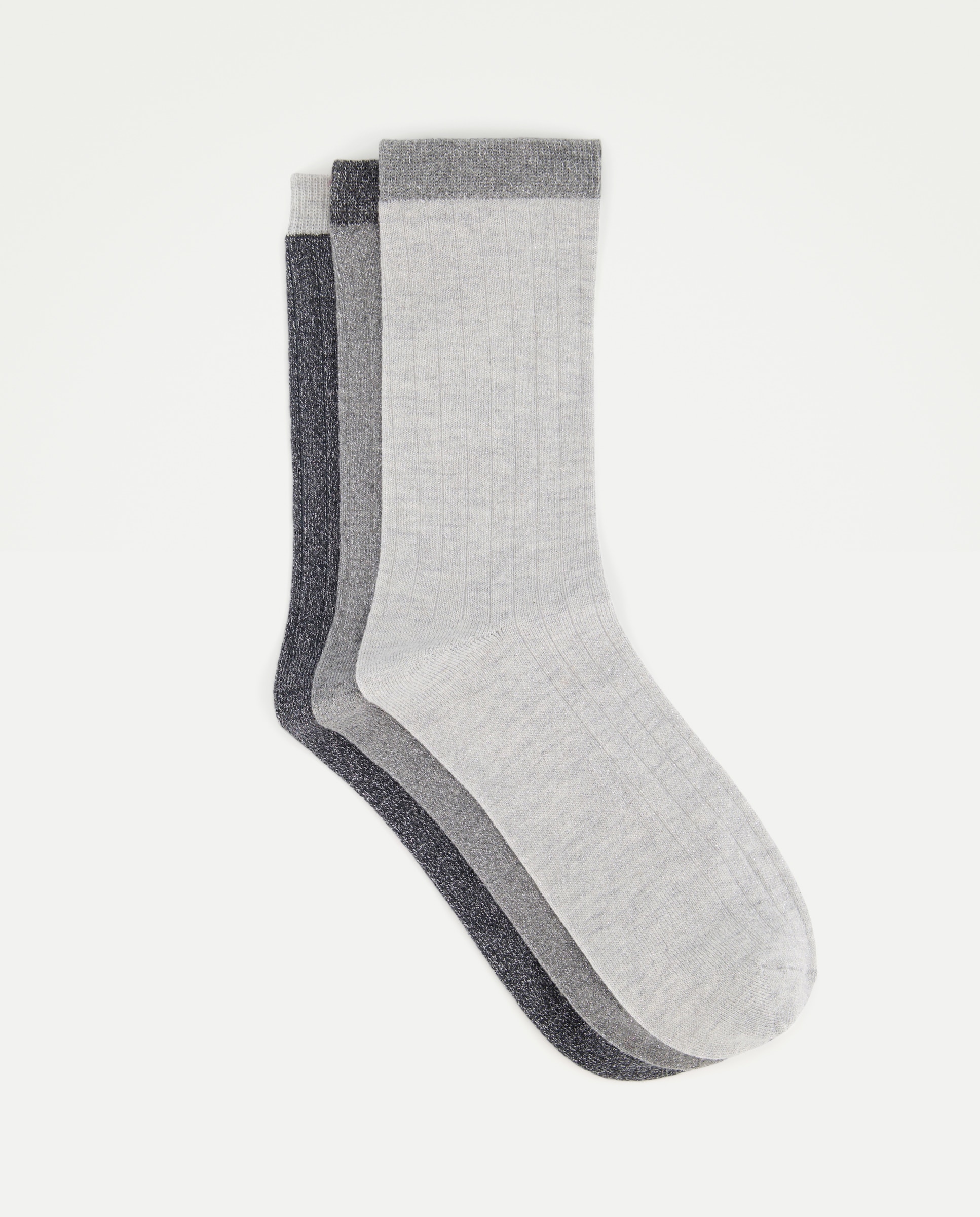 Pack tres pares de calcetines de mujer - Green Coast - 820 Gris medio 820 Gris medio-1