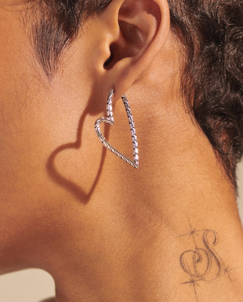 Pendientes de aro Chain Manah de - John Hardy - Plata Plata-5