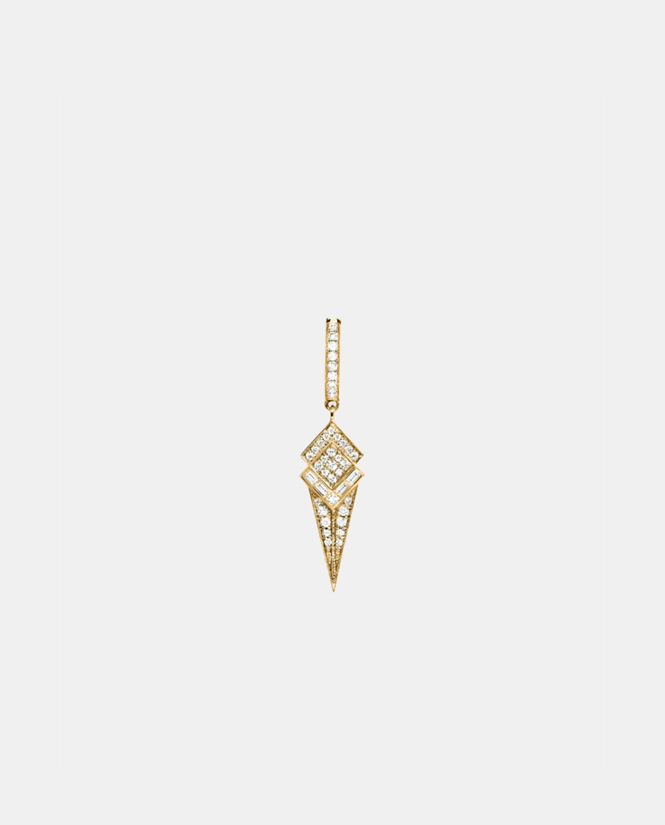 Imagen 0 de Pendiente individual Stairway de oro con diamantes Blanco