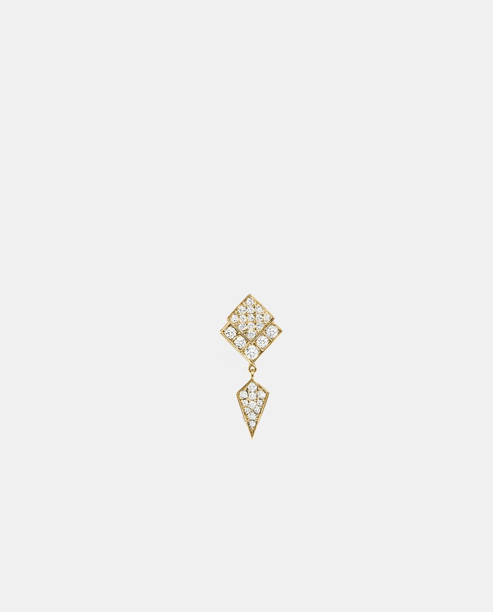 Imagen 0 de Pendiente individual Stairway de oro y diamantes Blanco
