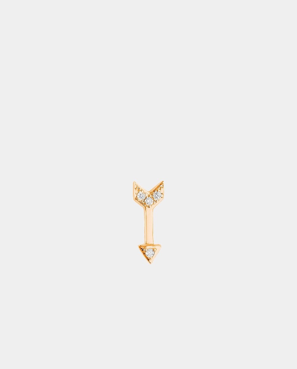 Imagen 0 de Pendiente individual Mix and Match  de oro y diamante Blanco