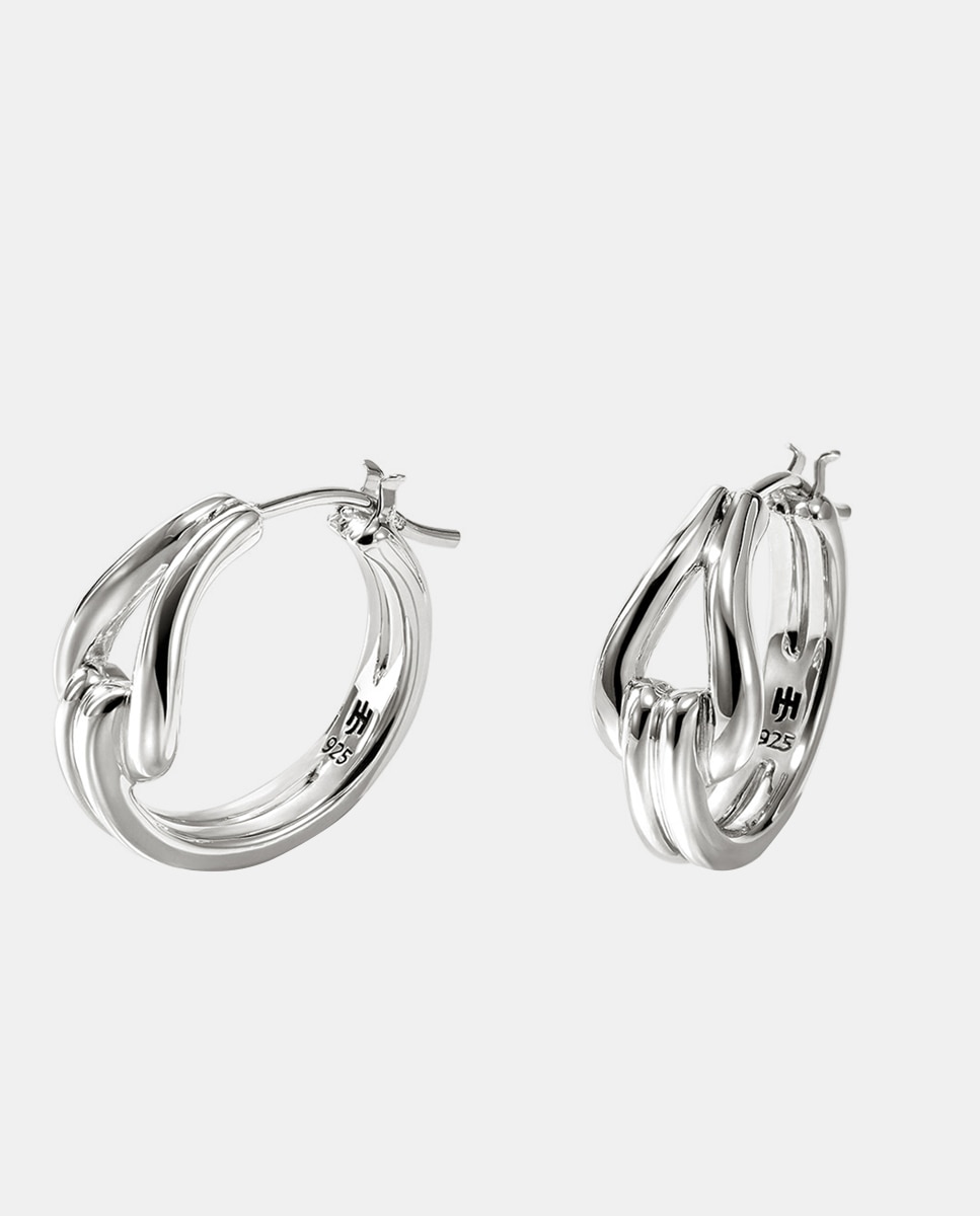 Imagen 0 de Pendientes de aro Surf de plata Plata
