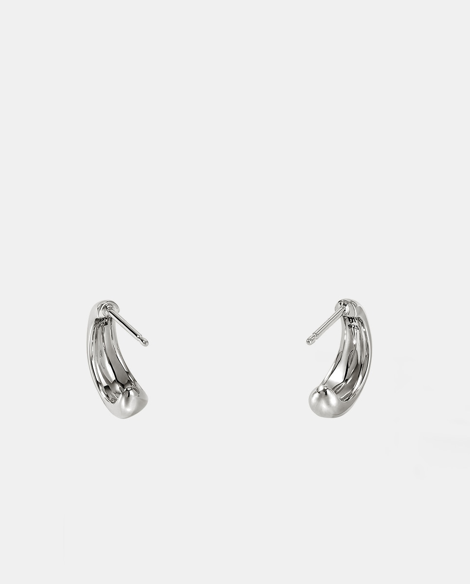 Pendientes de aro Surf de plata y diamantes - John Hardy - Plata Plata-2