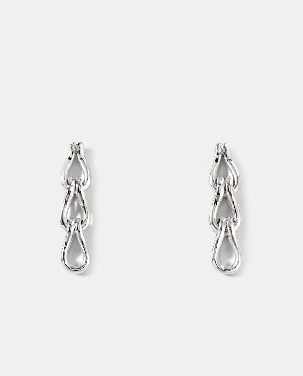 Pendientes Surf de plata y diamantes - John Hardy - Plata Plata-2