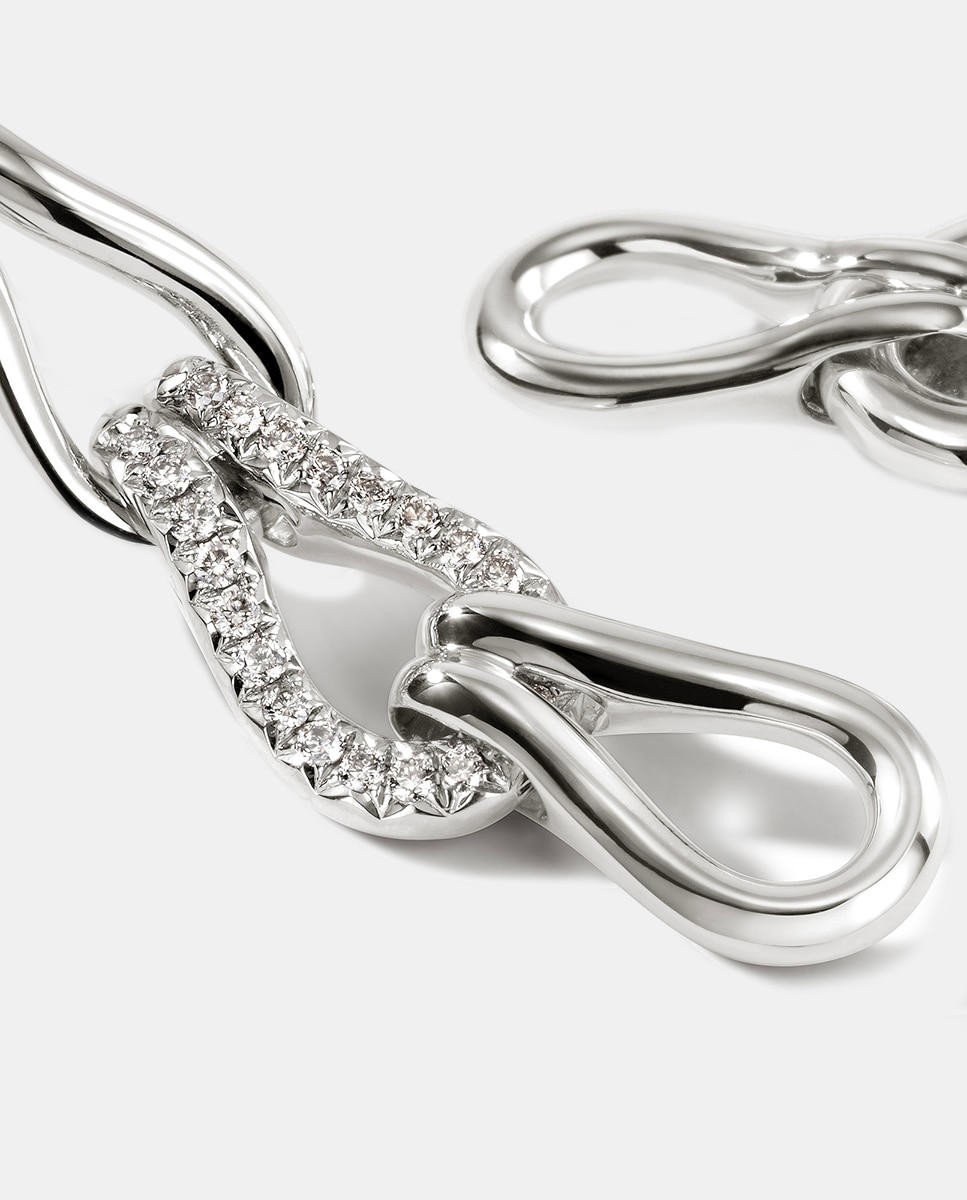 Pendientes Surf de plata y diamantes - John Hardy - Plata Plata-3