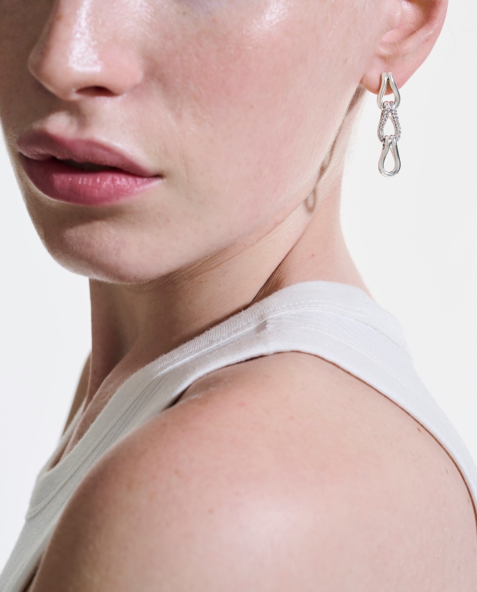 Pendientes Surf de plata y diamantes - John Hardy - Plata Plata-5