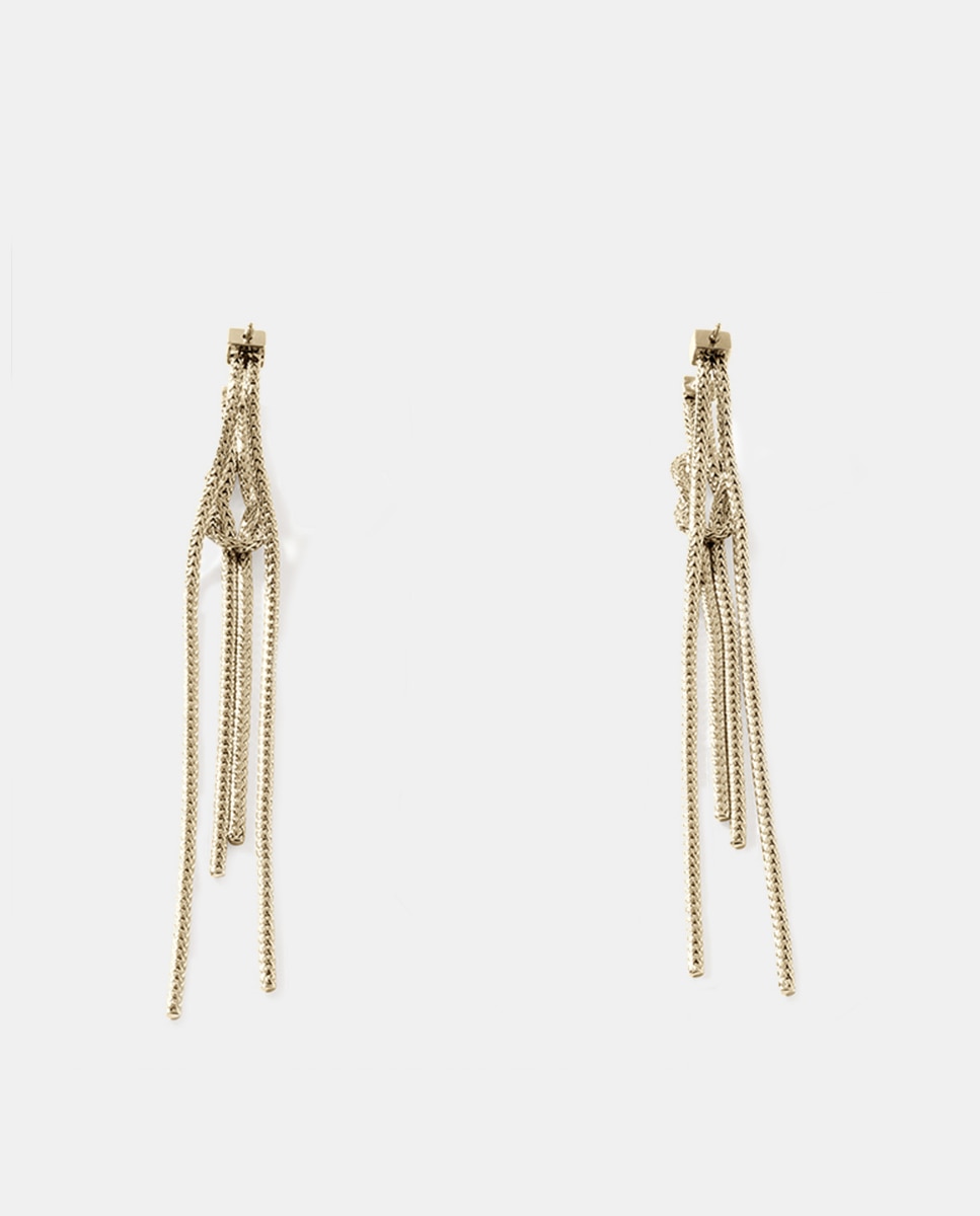 Pendientes largos Love Knot de oro con detalle de nudo - John Hardy - Oro Oro-2