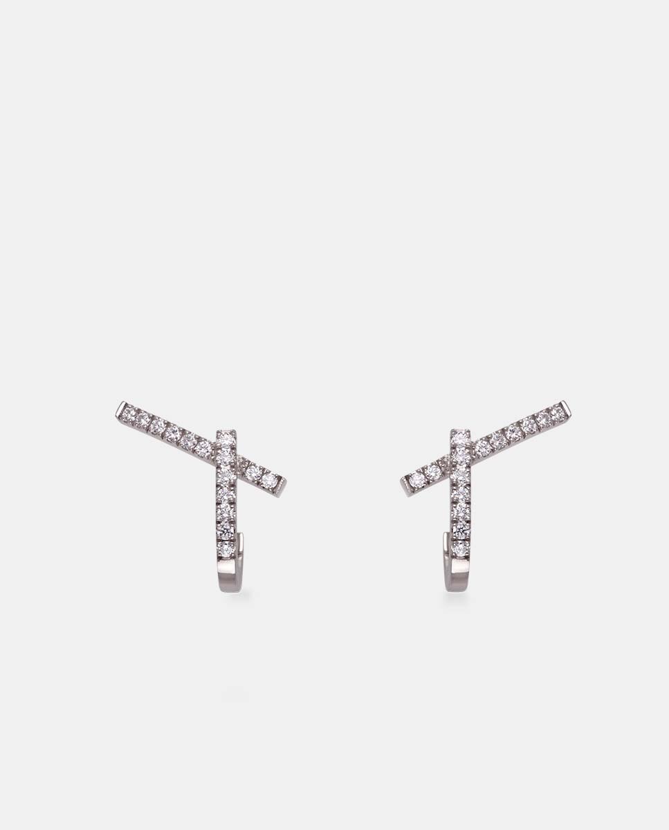 Imagen 0 de Pendientes Loulou à Marrakech de oro y diamantes Blanco