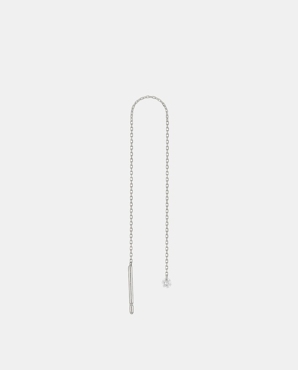 Pendientes largo Danae de oro y diamante - Persée - Blanco Blanco-1