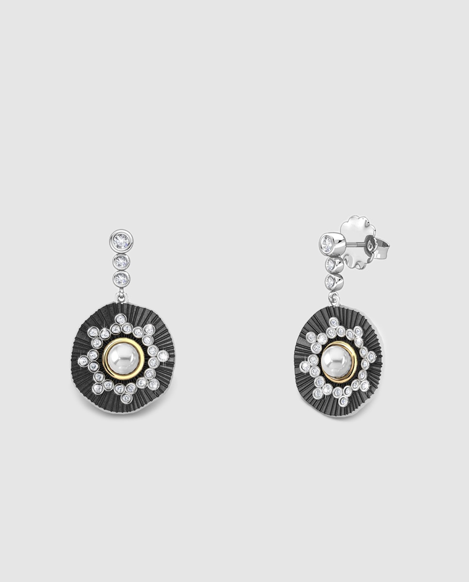 Bohemme - Pendientes Bohemme Sky Drops de plata, perla y zafiro.