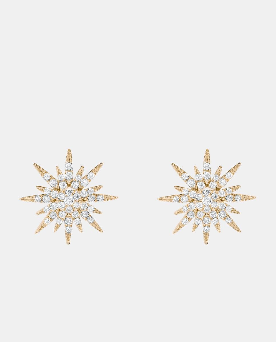 Imagen 1 de Pendientes Soleil de oro y diamante Blanco
