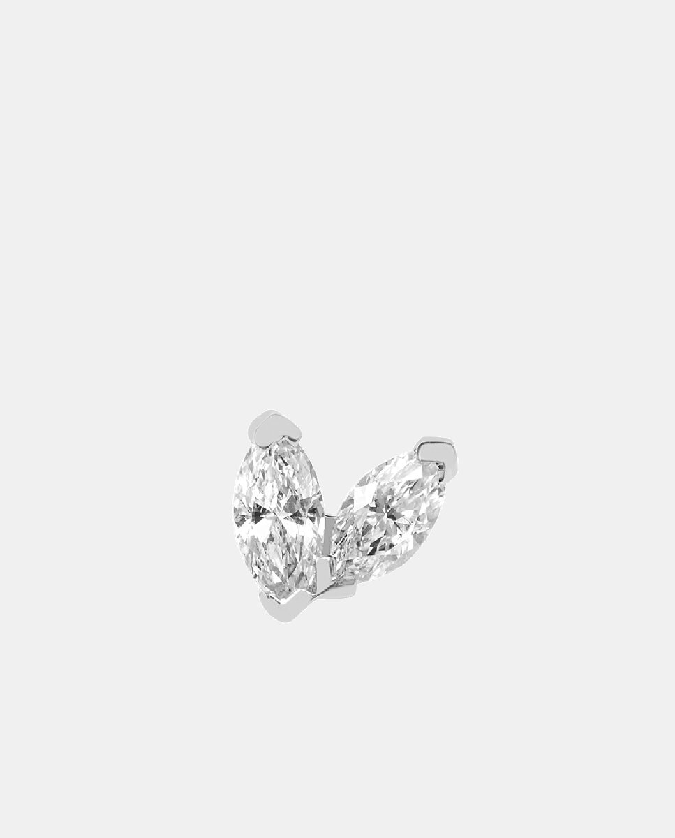 Imagen 0 de Piercing Marquise de oro y diamantes Blanco