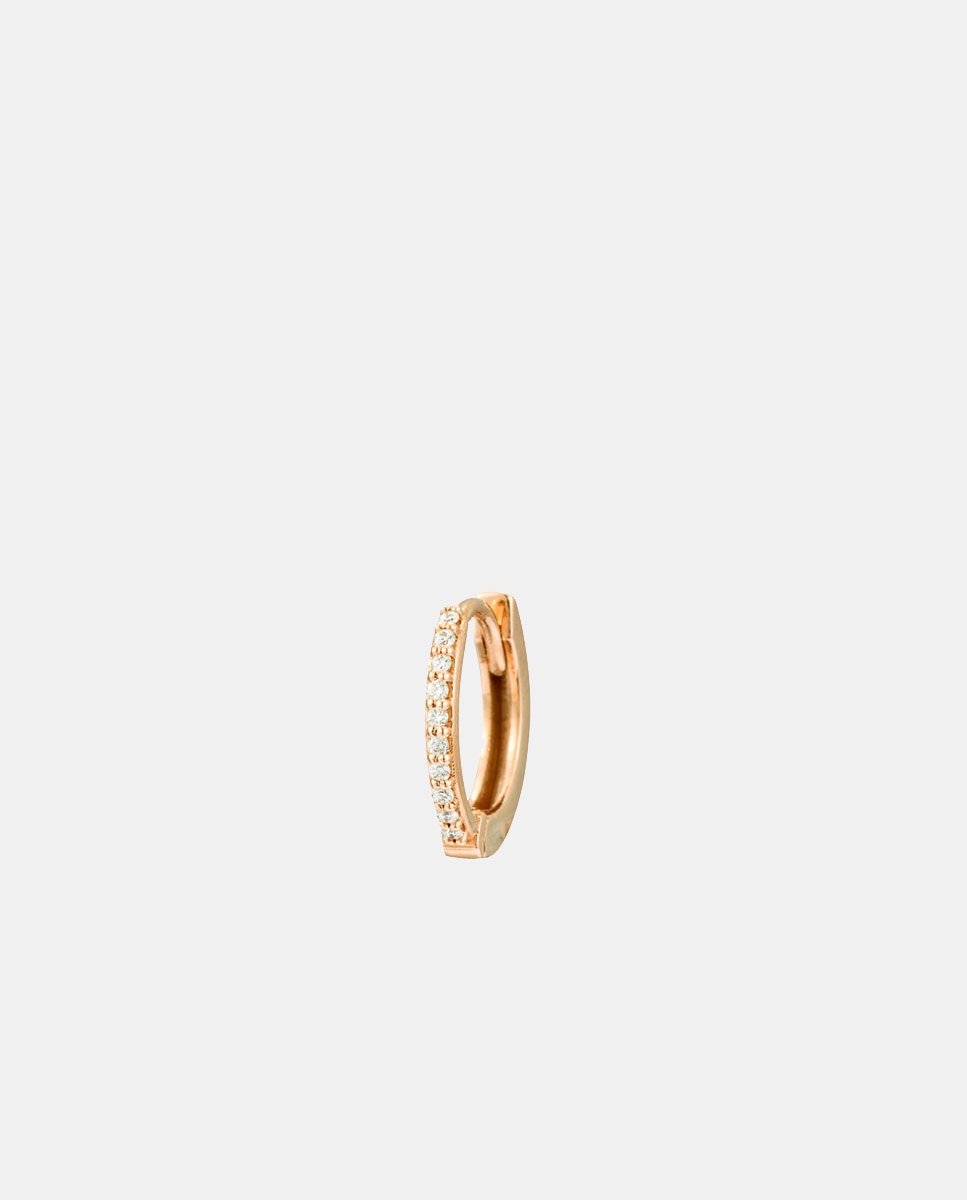 Imagen 0 de Piercing de aro individual de oro y diamantes Blanco