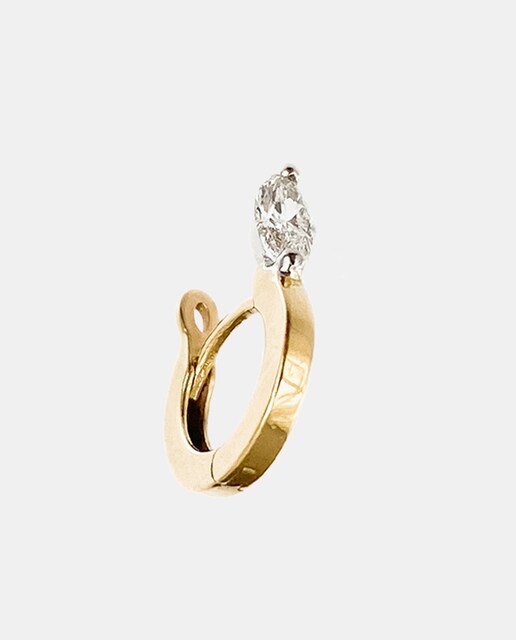 Piercing de aro único Marquise Classic III de oro y diamantes
