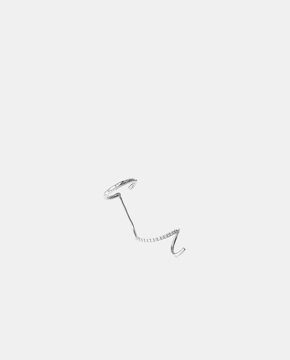 Imagen 0 de Piercing derecho único Round Light Bangles de oro y diamantes Blanco