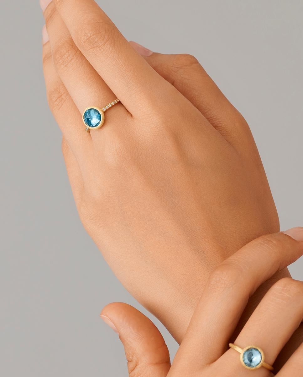 Imagen 2 de Anillo Jaipur Color Oro amarillo - Marco Bicego - Azul Azul
