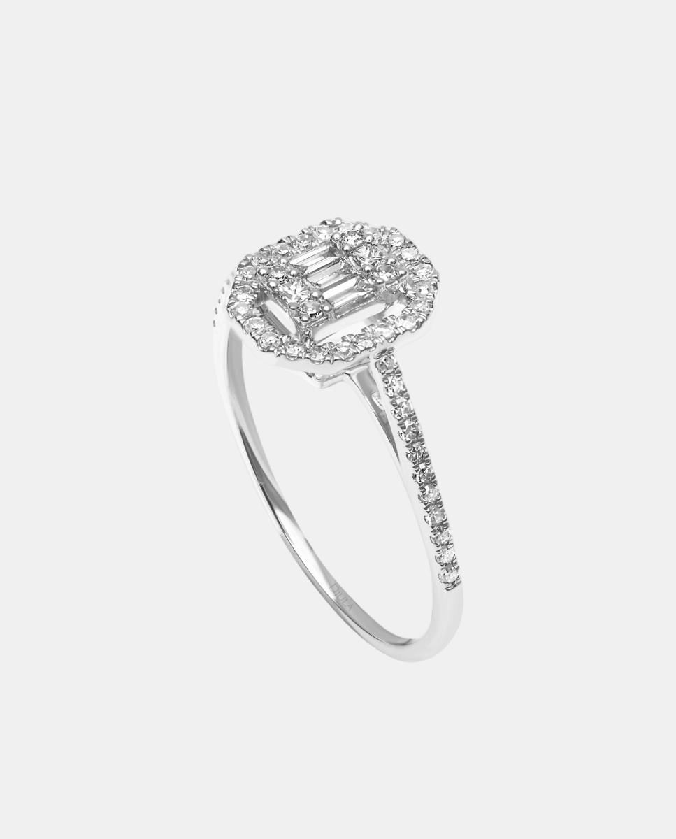 Imagen 0 de Anillo Union de oro y diamante Blanco