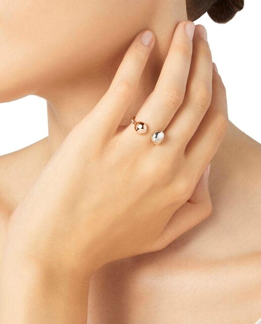 Imagen 0 de Anillo Pepita plata y oro rosa