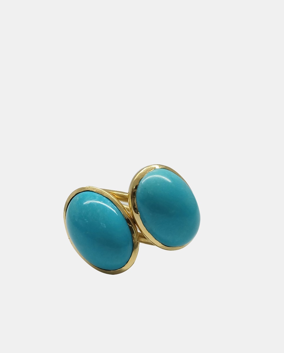 Imagen 0 de Anillo de oro, amatista y turquesa Turquesa