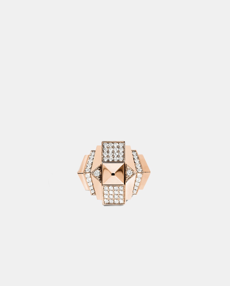 Imagen 0 de Anillo Pyramid Rockaway de oro con diamantes Blanco