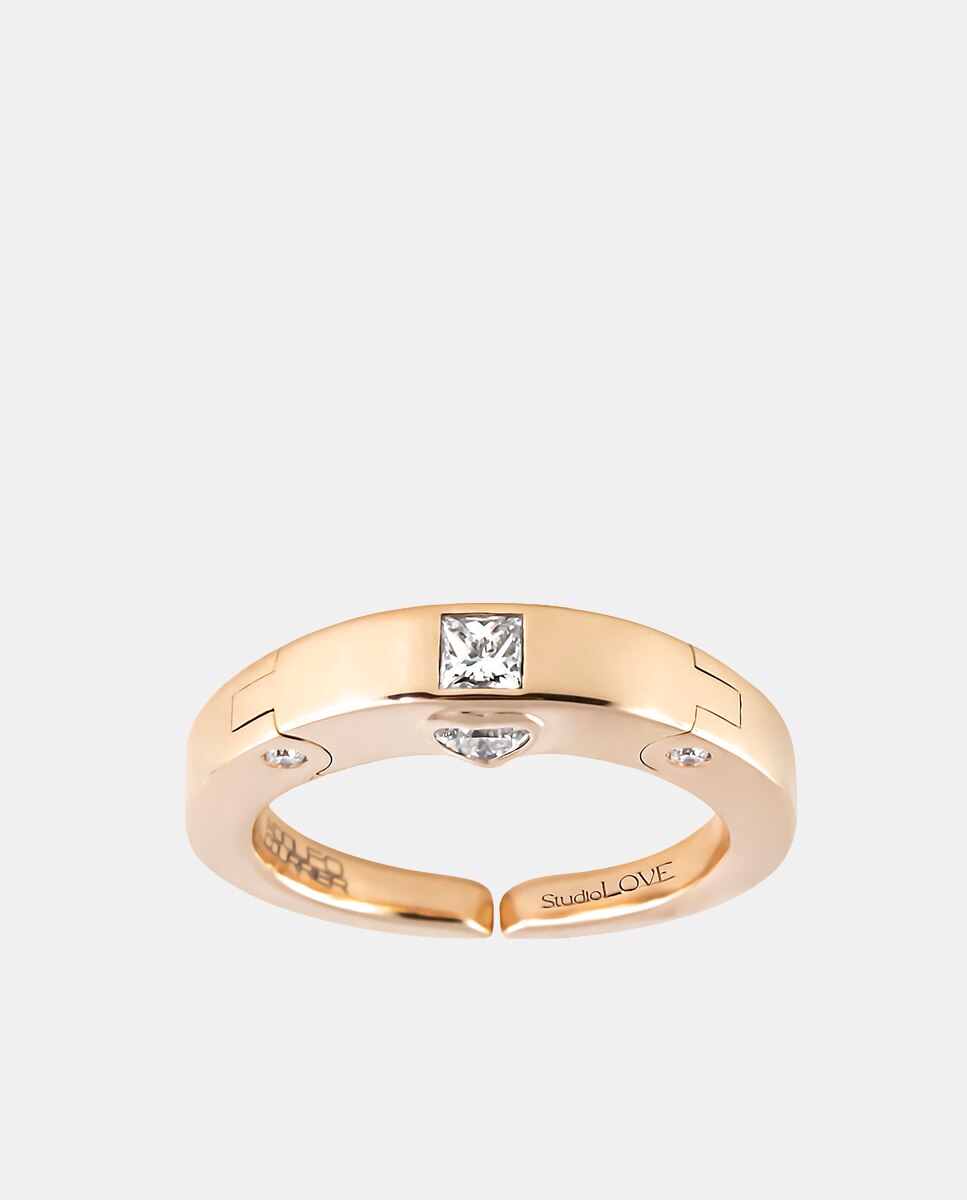 Imagen 2 de Anillo Studiolove de oro y diamantes - Adolfo Courrier - Blanco Blanco