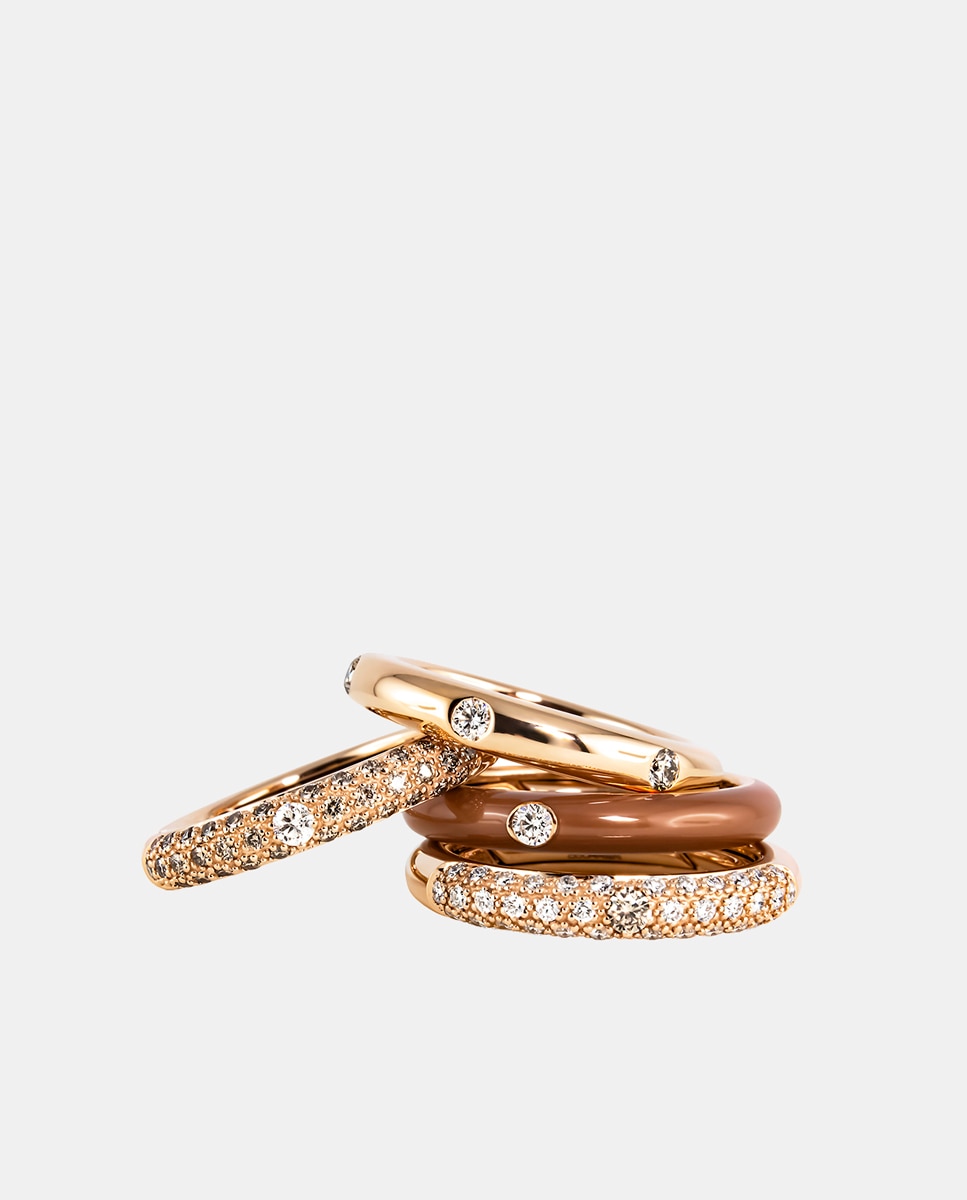 Anillo Pop de oro y diamantes brown - Adolfo Courrier - Marrón claro Marrón claro-2