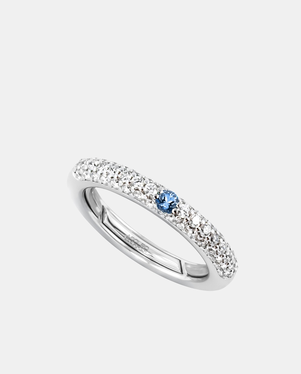 Imagen 0 de Anillo Pop de oro, diamantes y zafiro Azul