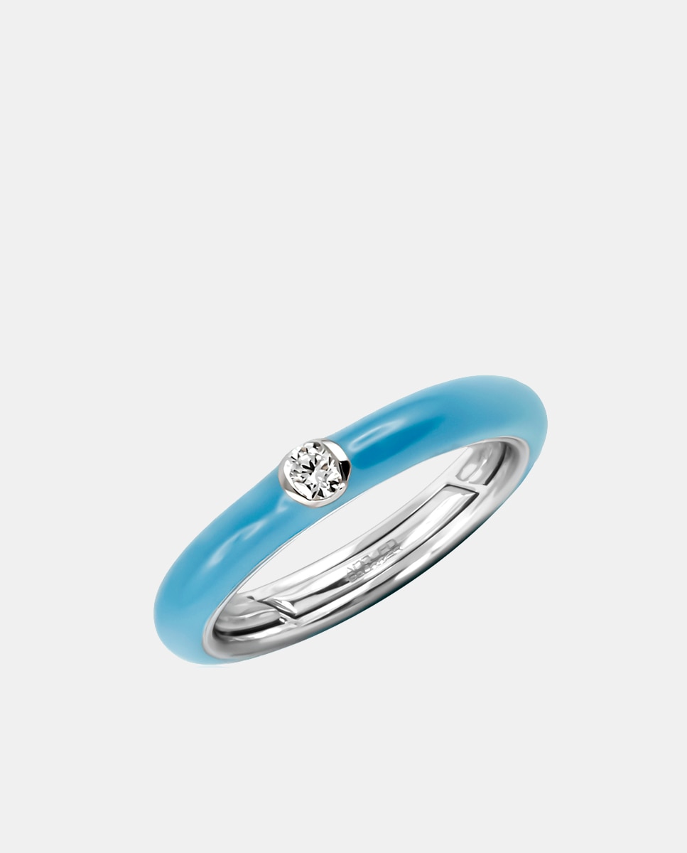 Anillo Pop de oro y diamante Azul Adolfo Courrier Azul-1