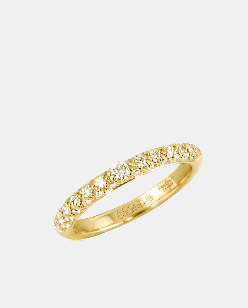 Anillo Pop de oro y diamantes - Adolfo Courrier - Blanco Blanco-1