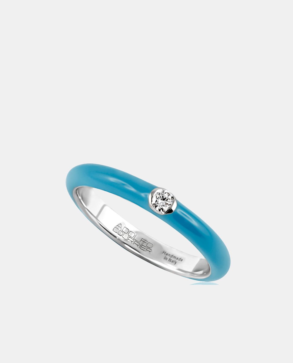 Imagen 1 de Anillo Pop de oro y diamante - Adolfo Courrier - Azul Azul