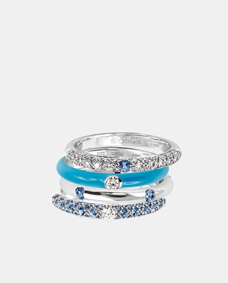 Imagen 2 de Anillo Pop de oro y diamante - Adolfo Courrier - Azul Azul
