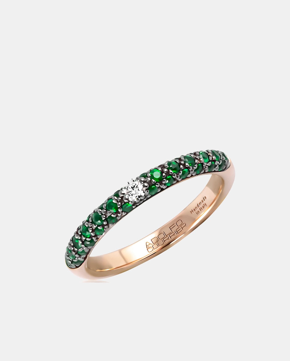 Anillo Pop de oro, diamantes y tsavorita - Adolfo Courrier - Verde Verde-1