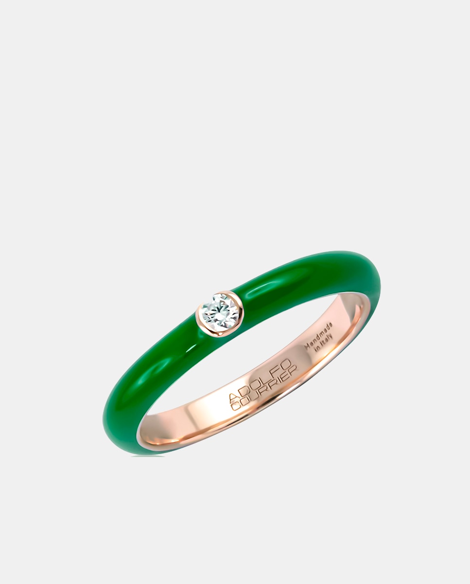 Imagen 0 de Anillo Pop de oro y diamante Verde