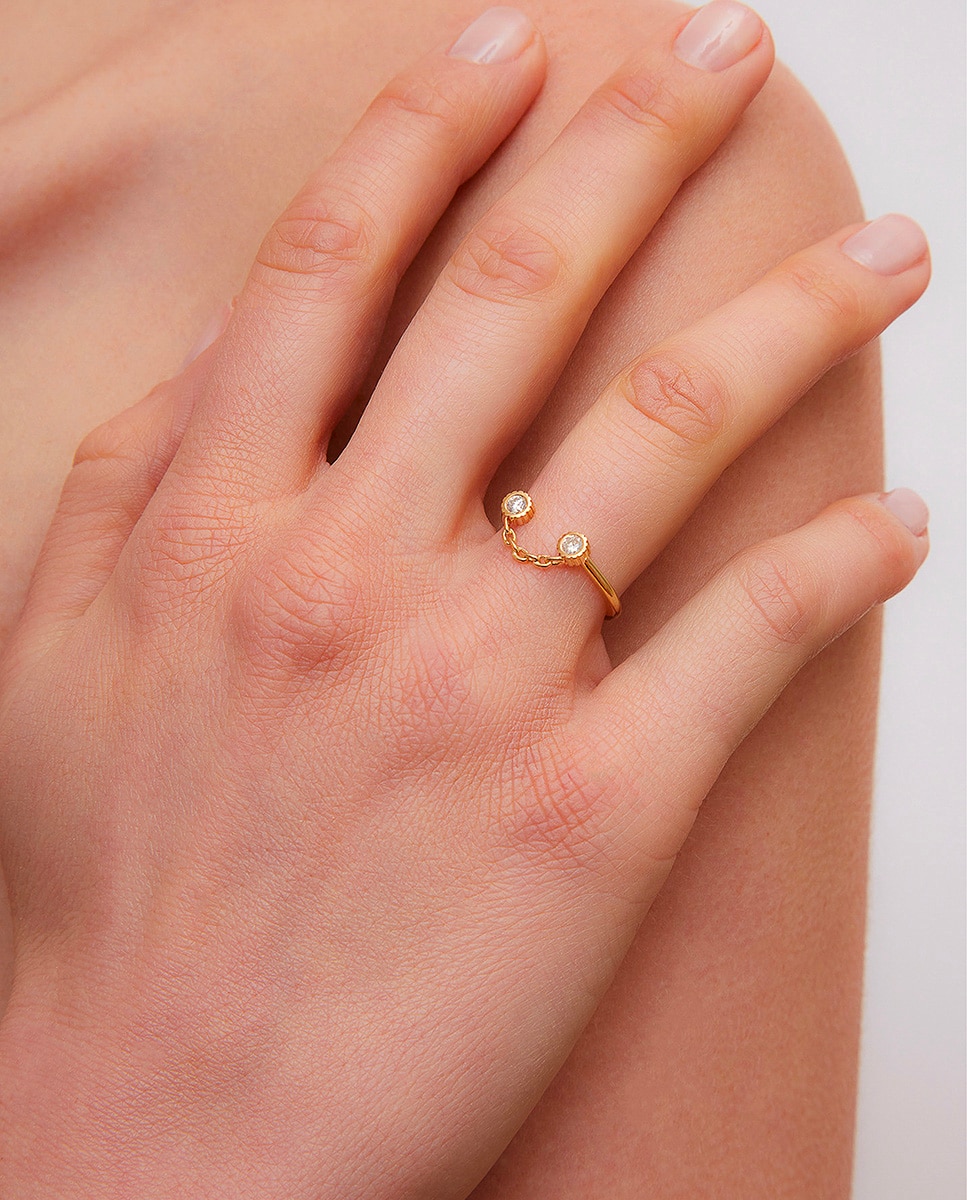 Imagen 3 de Anillo de oro y diamantes - Yvonne Léon - Blanco Blanco