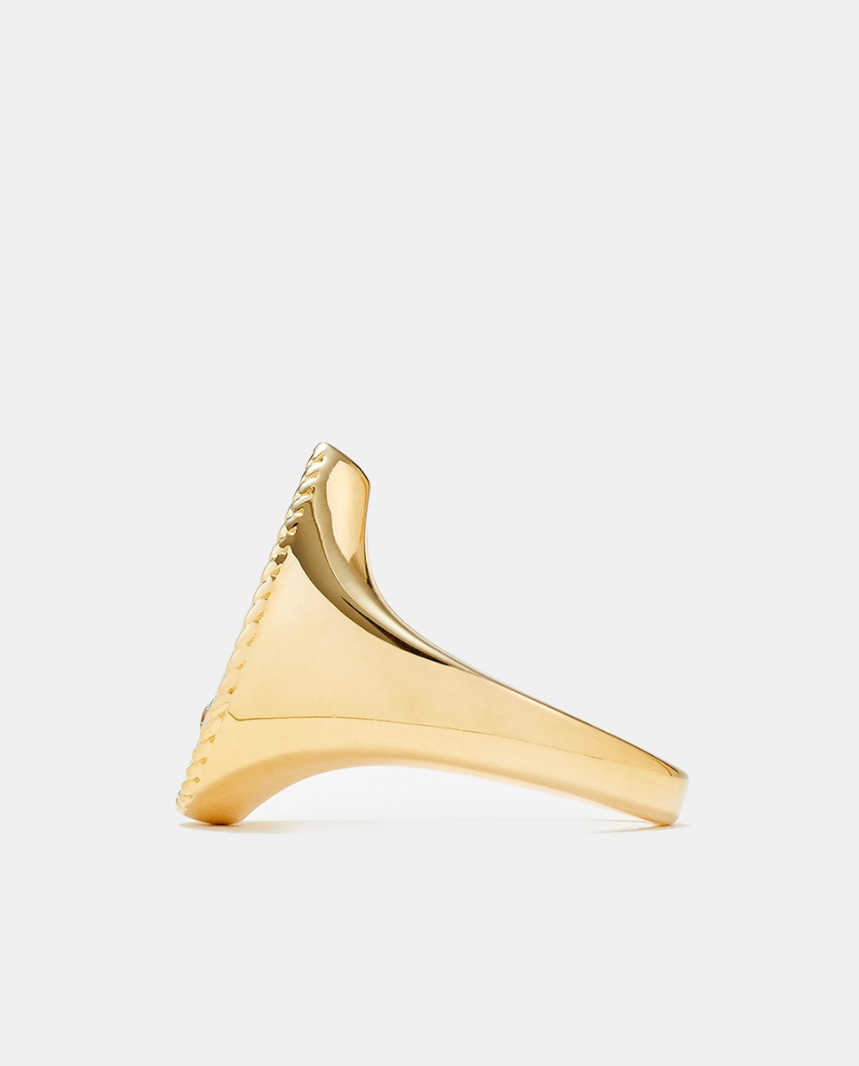 Imagen 2 de Anillo de oro, ónix y diamante - Yvonne Léon - Negro Negro