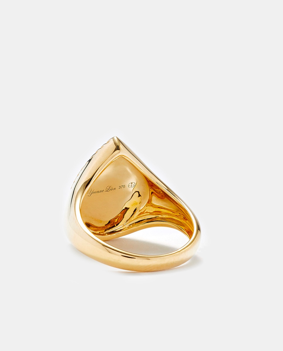Imagen 3 de Anillo de oro, ónix y diamante - Yvonne Léon - Negro Negro